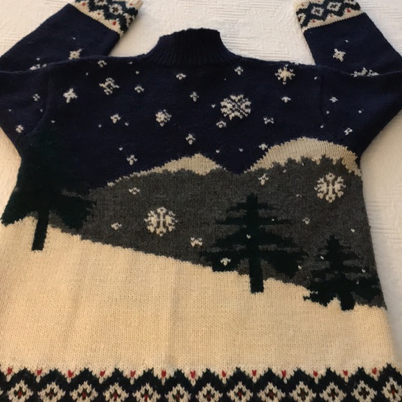 Vintage Lauren Ralph Lauren Dog Mountain Skiing Knit Wool Sweater Men’s S Unixex - Picture 6 of 16